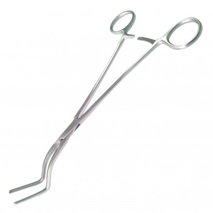 Затискач по LEES атравматичний, кровоспинний для бронха №2. Довжина 25,0 см